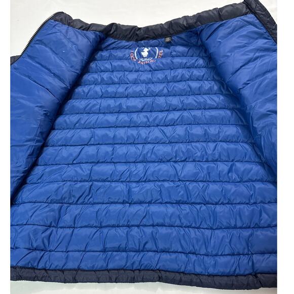 Save The Duck Women Large Neha Cropped Puffer Jacket Blue Ultra Lightweight Coat - Picture 6 of 12